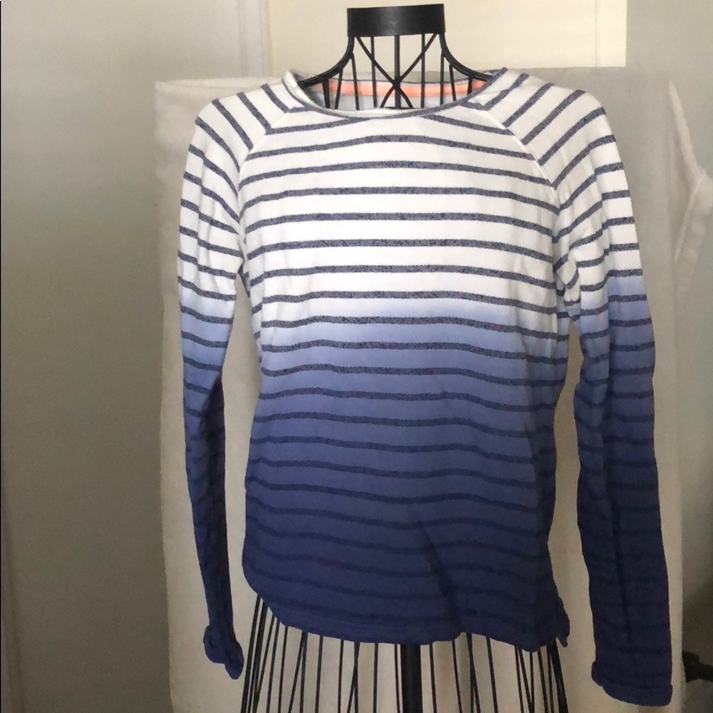 Galeries Lafayette Blue Ombré Stripe Sweatshirt